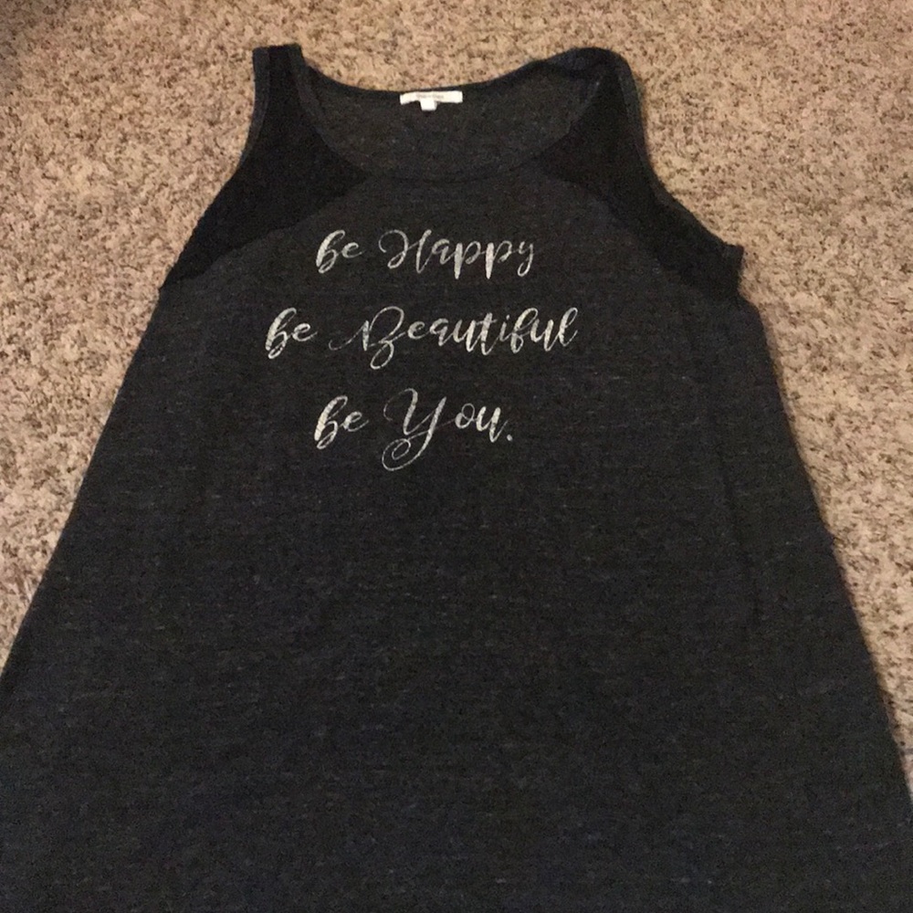 Be happy be beautiful be you tank